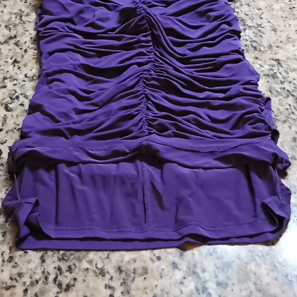 BEBE 3 in 1 Garment. Mini Skirt, Pencil Skirt & Dress. NWT. Beautiful Purple!(M) - Picture 11 of 12